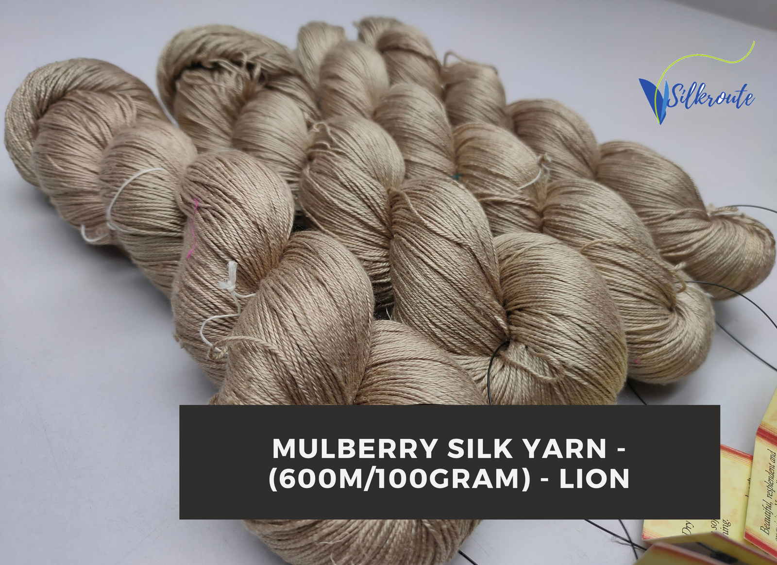 Mulberry Silk Yarn - 600M/100Gram - Lion - SilkRouteIndia