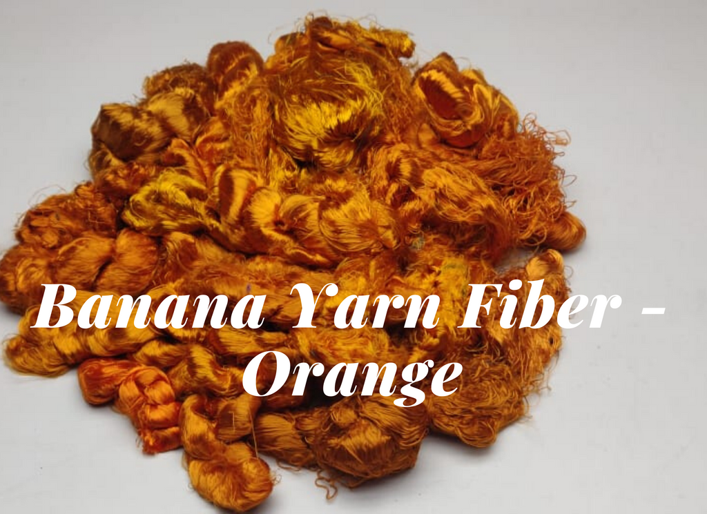 Banana Yarn Fiber Orange - SilkRouteIndia