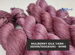 Mulberry Silk Yarn - 600M/100Gram - Wine - SilkRouteIndia