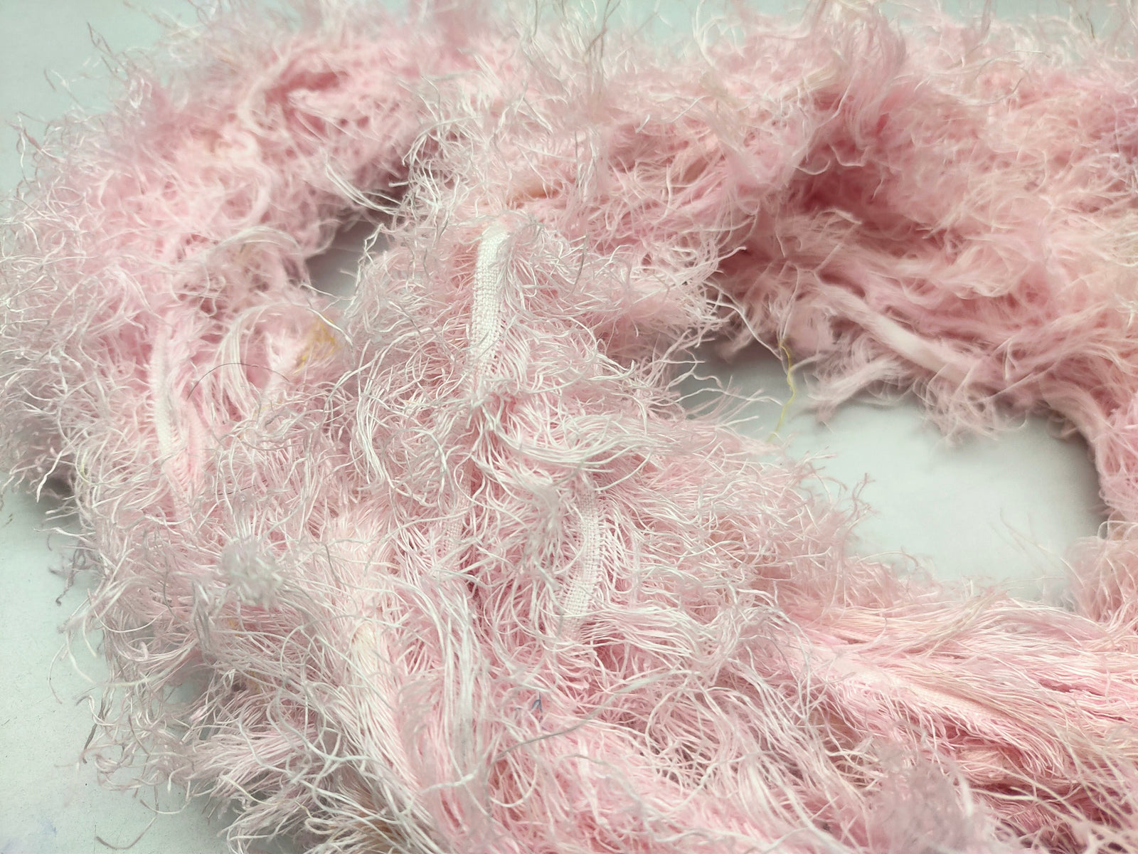 Linen Fuzzy Ribbon - Baby Pink - SilkRouteIndia