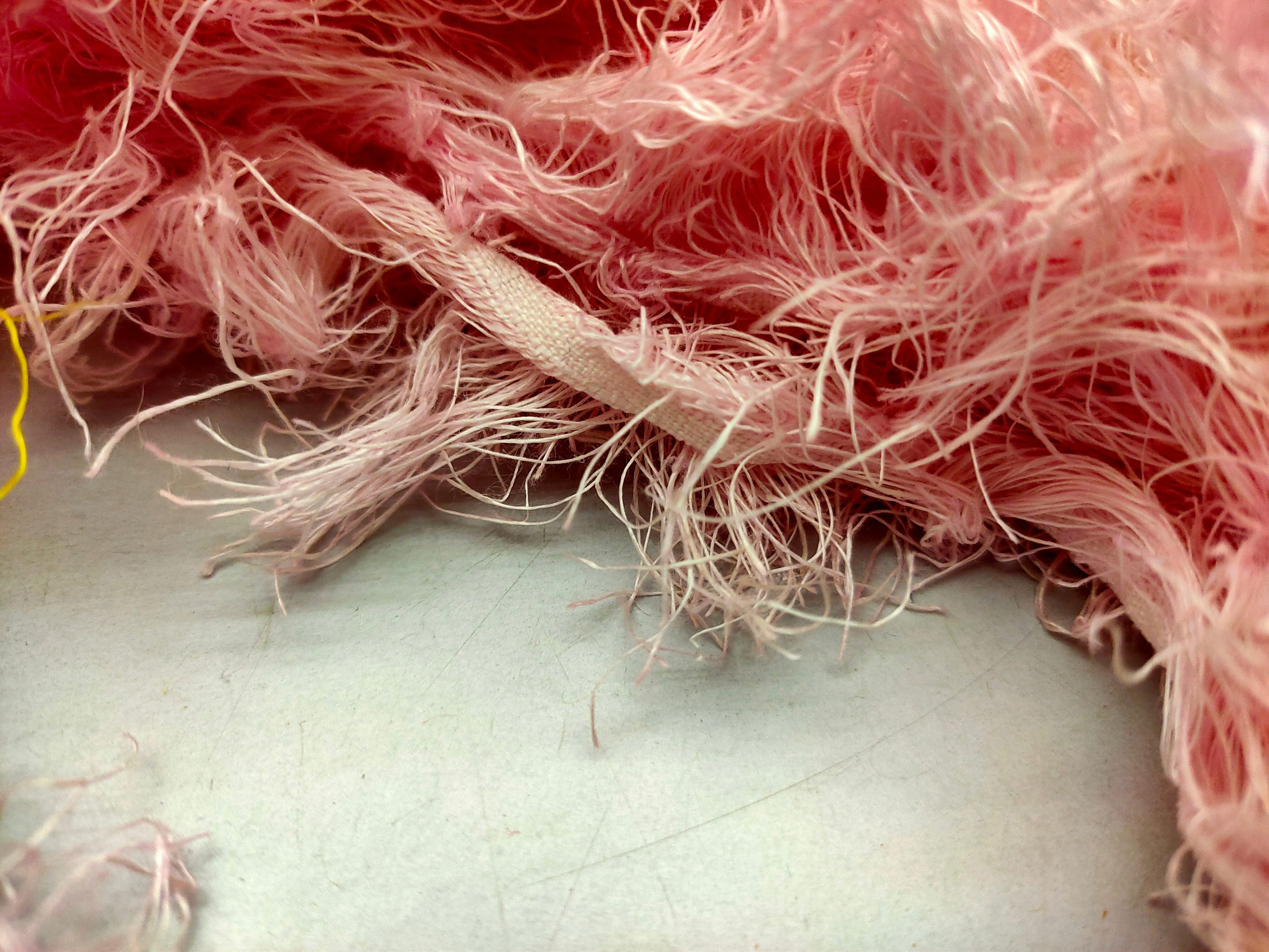 Linen Fuzzy Ribbon - Baby Pink - SilkRouteIndia