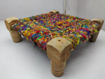 Sari Silk Footstool - SilkRouteIndia