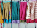 Recycles Indian Sari wrap Skirt | Combo Pack - SilkRouteIndia