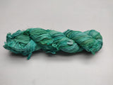 Recycled Sari Silk Ribbon - Jade - SilkRouteIndia