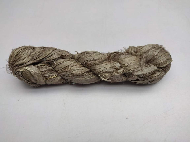 Recycled Sari Silk Ribbon - Dove