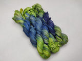 Recycled Sari Silk Ribbon - Forest Blue - SilkRouteIndia