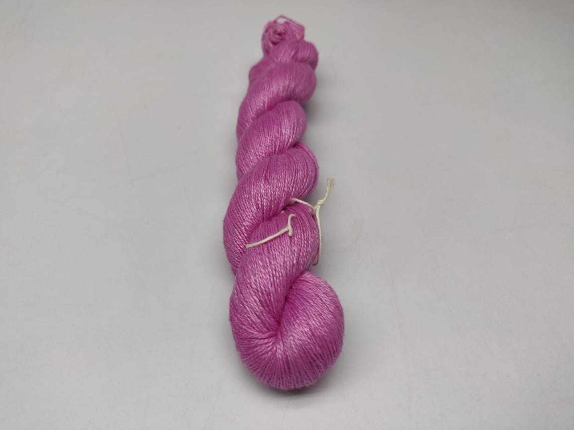 Linen Sportweight Yarn - BubbleGum - SilkRouteIndia