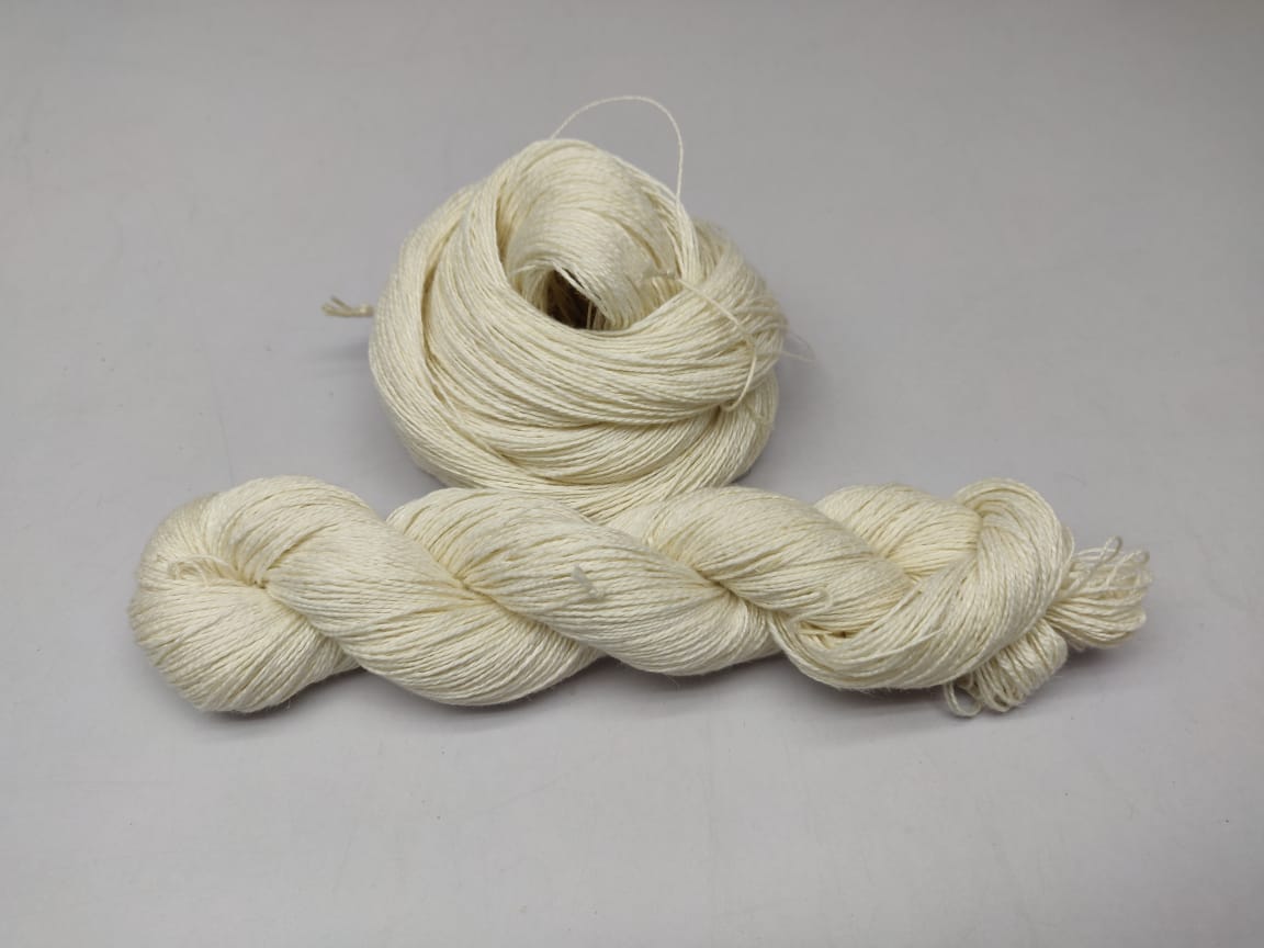 Linen Sportweight 2P Yarn - Natural/Undyed - SilkRouteIndia
