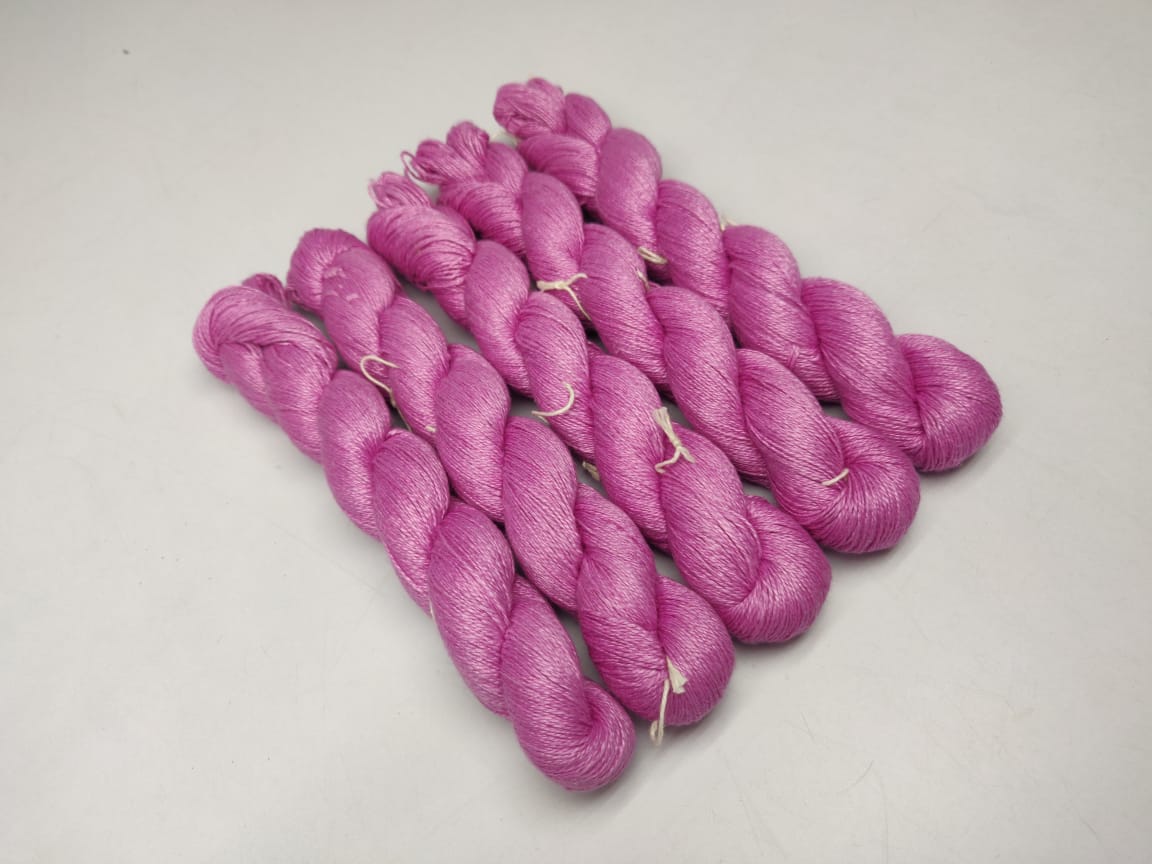 Linen Sportweight Yarn - BubbleGum - SilkRouteIndia