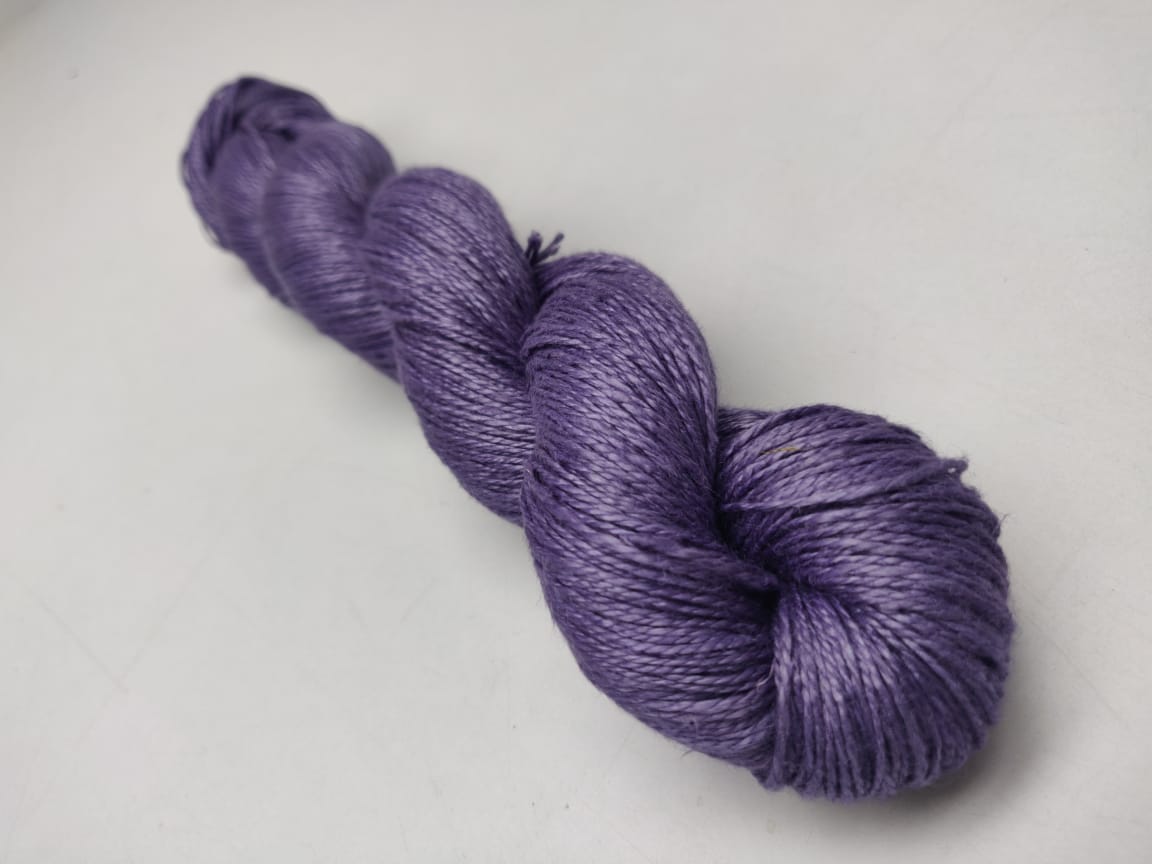 Linen Sportweight 2PLY Yarn- Blue Bell - SilkRouteIndia