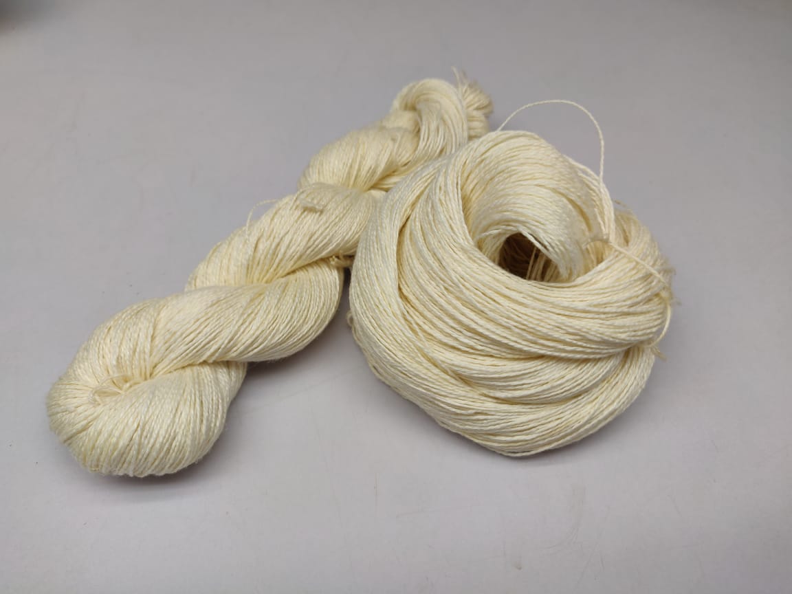 Linen Sportweight 2P Yarn - Natural/Undyed - SilkRouteIndia