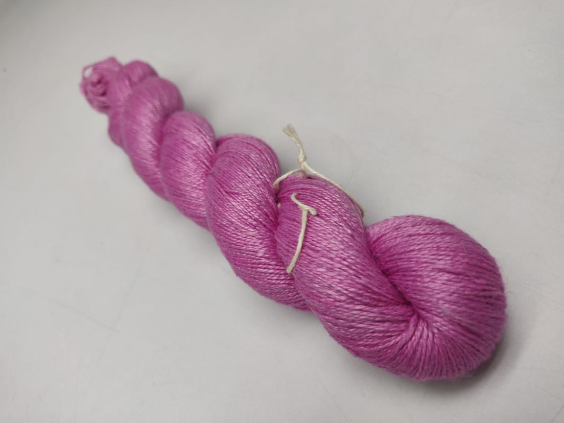Linen Sportweight Yarn - BubbleGum - SilkRouteIndia