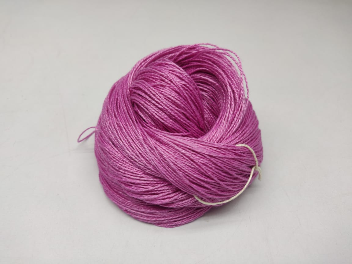 Linen Sportweight Yarn - BubbleGum - SilkRouteIndia