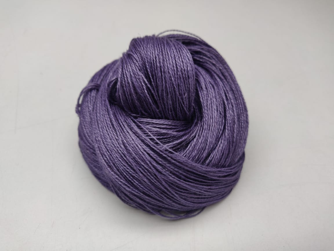 Linen Sportweight 2PLY Yarn- Blue Bell - SilkRouteIndia