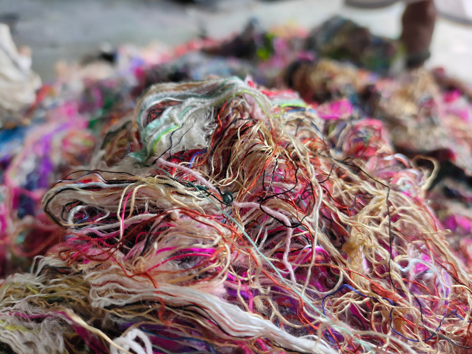 Recycled Sari Silk Waste Batts - Multicolor - SilkRouteIndia - RovingBatts - Roving Fiber