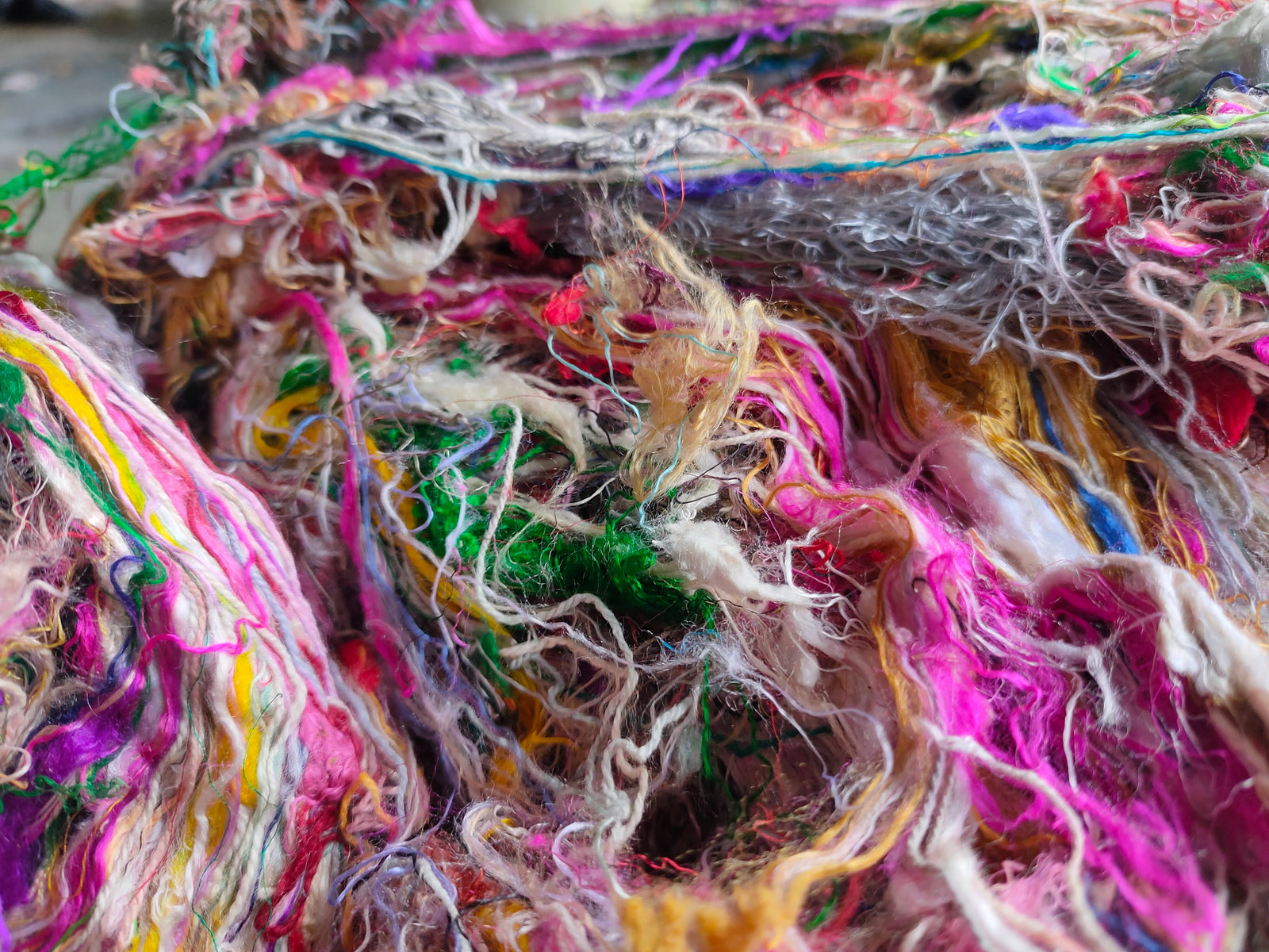 Recycled Sari Silk waste Batts are the strongest natural fibers and is spun into a wonderful yarn used for knitting and weaving! The Silk Batts have a lovely draping quality. The batts is a smooth filament and the fabric out of it is comfortable against the skin. Silk is a natural protein fiber. Silk Batts are well known for its shine, lustre and tensile strength. This fiber is recycled and carded or processed into roving or batts form. This fiber is created as a byproduct of Sari production in India.