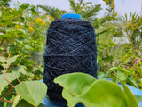 Recycled Sari Silk Yarn Prime - Black - SilkRouteIndia