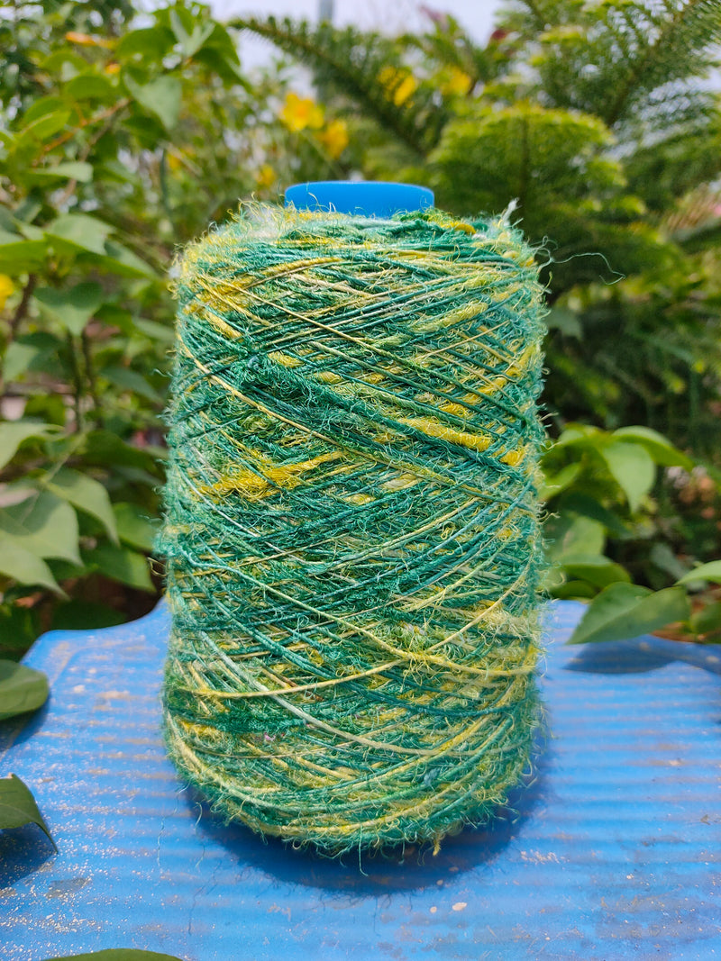 Recycled Sari Silk Yarn Prime - Yellow Forest