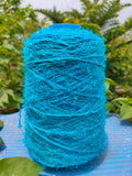 Recycle Sari Silk Yarn Prime - Sea Blue - SilkRouteIndia - Recycled Sari Silk Yarn Prime that is available in multitude of colors, and being premium, you get extra length of yarn in the same weight. We fabricate Recycled Sari Yarn from the bi-product of sari and silk production units. 