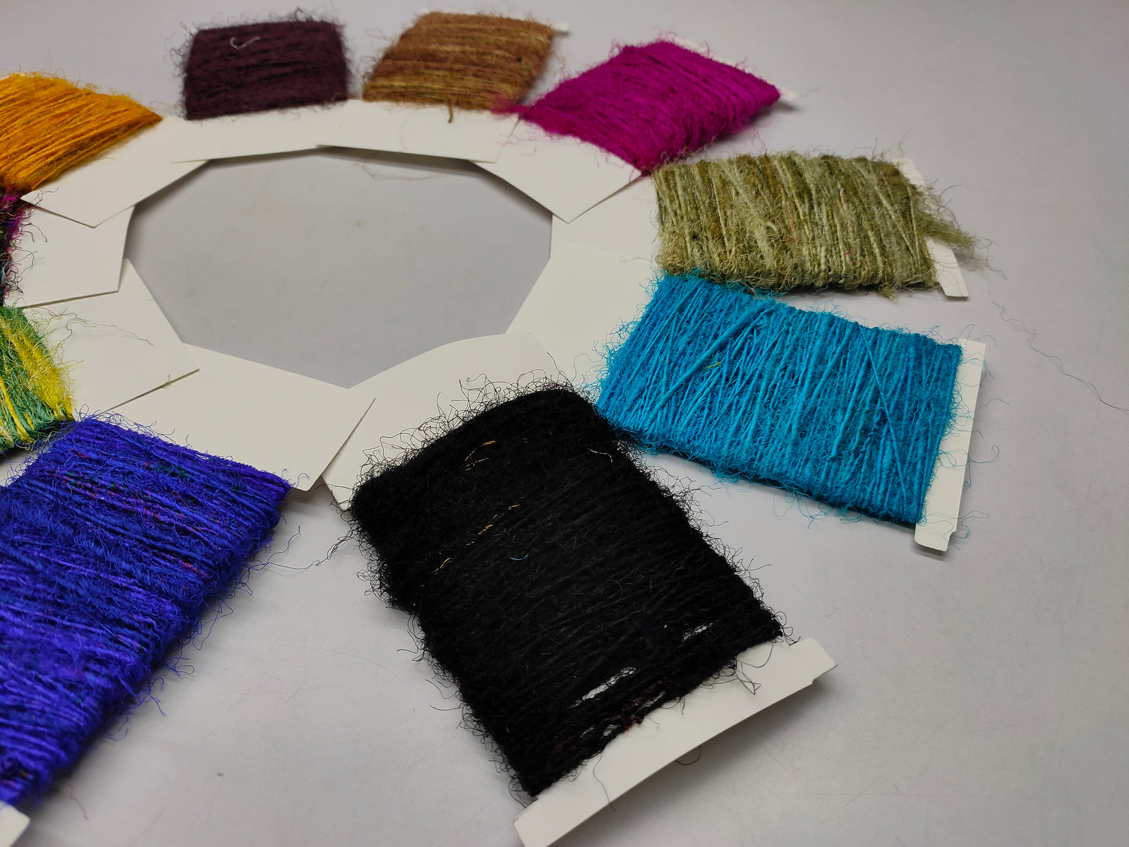 Sari Silk Yarn Prime-10 Colors of 20 Yards - SilkRouteIndia