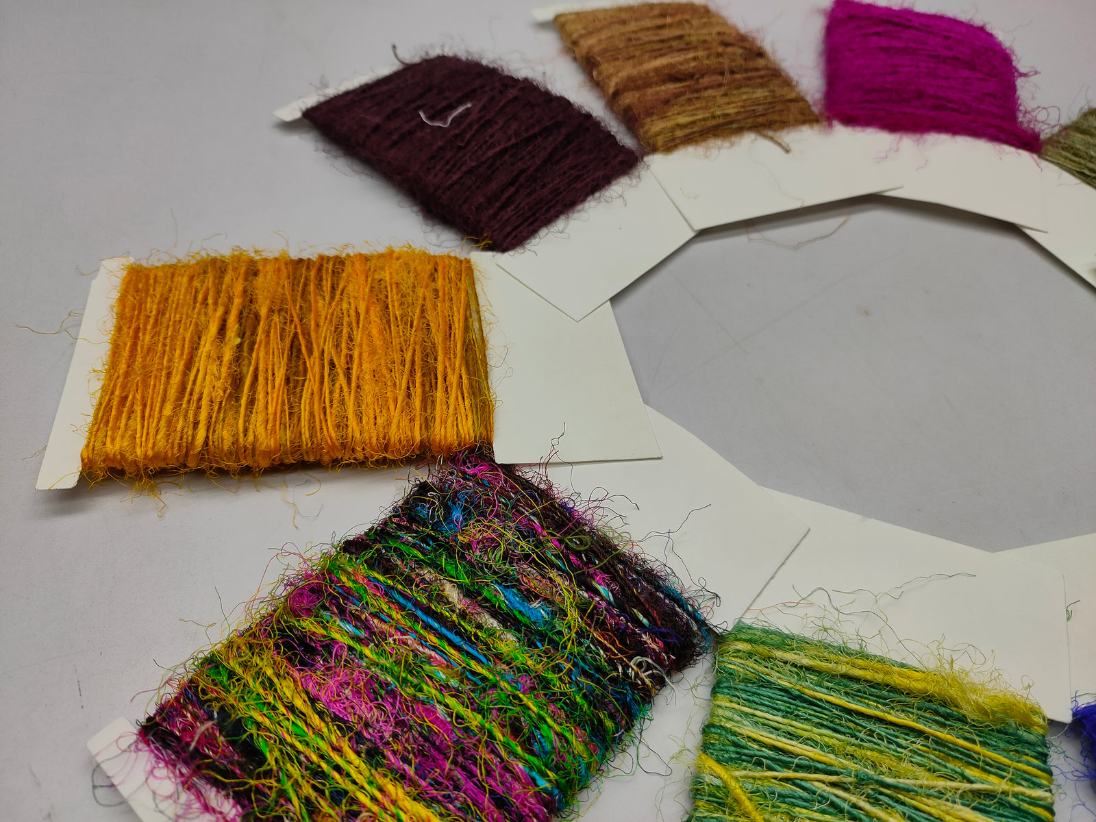 Sari Silk Yarn Prime-10 Colors of 20 Yards - SilkRouteIndia