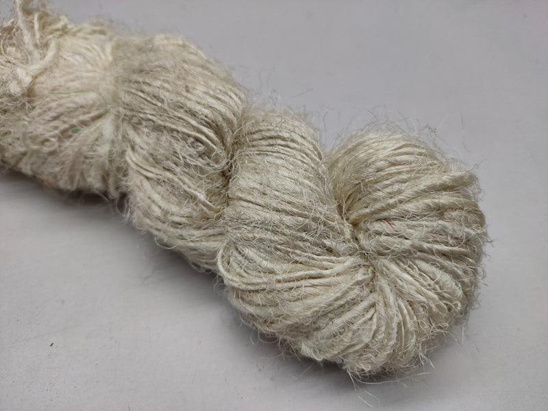 Recycled Sari Silk Yarn Prime White