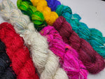 10 Colors Recycled Sari Silk Yarn Prime - SilkRouteIndia