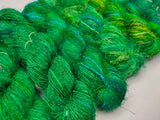 Recycled Sari Silk Yarn Prime Green - SilkRouteIndia