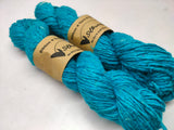 Noil Silk Yarn Sea Blue - SilkRouteIndia