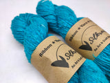 Noil Silk Yarn Sea Blue - SilkRouteIndia