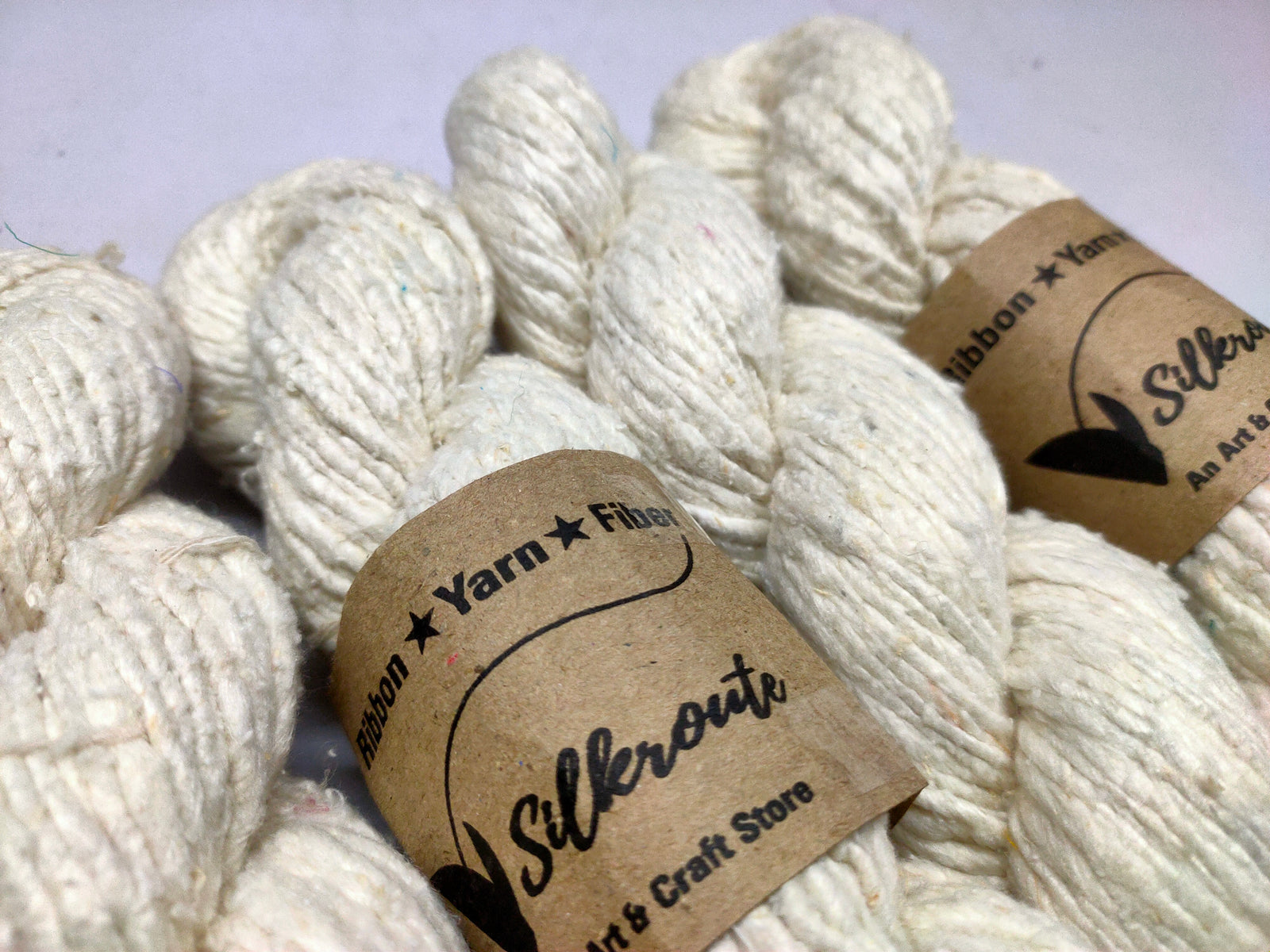 Noil Silk Yarn Undyed - SilkRouteIndia
