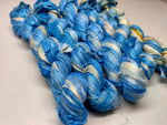 Recycled Sari Silk Ribbon - Cloud - SilkRouteIndia Recycled Sari SilK yarn, Recycled Sari Silk Ribbon, Recycled Sari yarn, Recycled Silk Ribbon,upcycled ribbon, upcycled yarn, Himalaya Silk Yarn, Recycle Sari silk,	Recycle Silk,	Yarn for Knitting,	Knitting Yarn,	Crochet Yarn,	handcrafted yarn,	recycle sari yarn,	Sari Silk Yarn, reused ribbon, recycled ribbon 