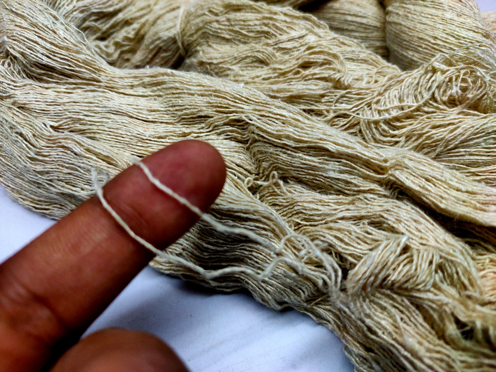 Noil Silk Yarn 7S - SilkRouteIndia