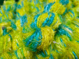 Recycled Sari Silk Yarn - Lemon Blue - SilkRouteIndia