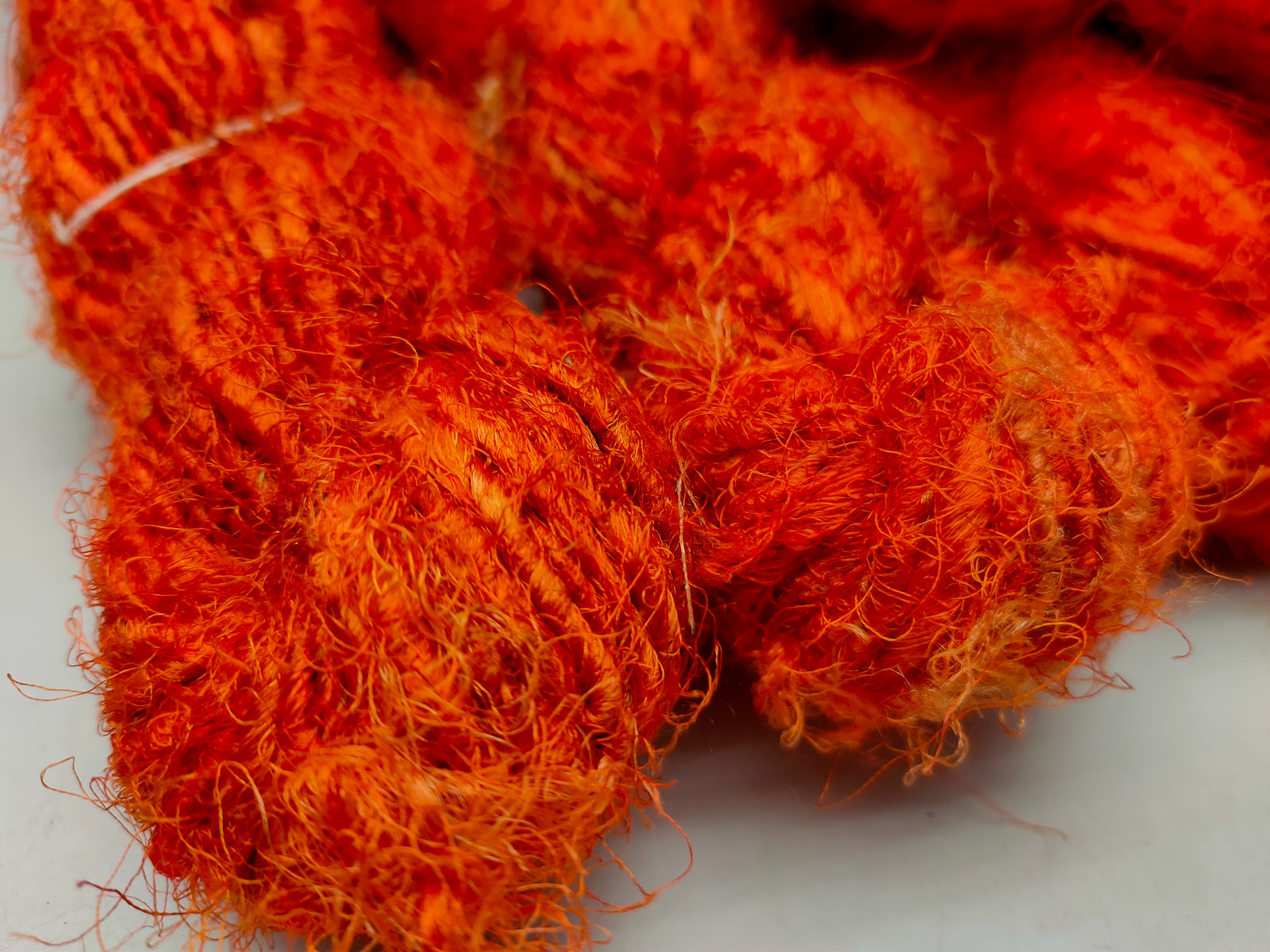 Recycled Sari Silk Yarn - Tiger Orange - SilkRouteIndia