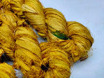 Recycled Sari Silk Ribbon - Canary - SilkRouteIndia - Recycled Sari SilK yarn, Recycled Sari Silk Ribbon, Recycled Sari yarn, Recycled Silk Ribbon,upcycled ribbon, upcycled yarn, Himalaya Silk Yarn, Recycle Sari silk,	Recycle Silk,	Yarn for Knitting,	Knitting Yarn,	Crochet Yarn,	handcrafted yarn,	recycle sari yarn,	Sari Silk Yarn, reused ribbon, recycled ribbon