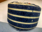 Recycled Denim Ribbon -1.5" Wide - Line Design - SilkRouteIndia