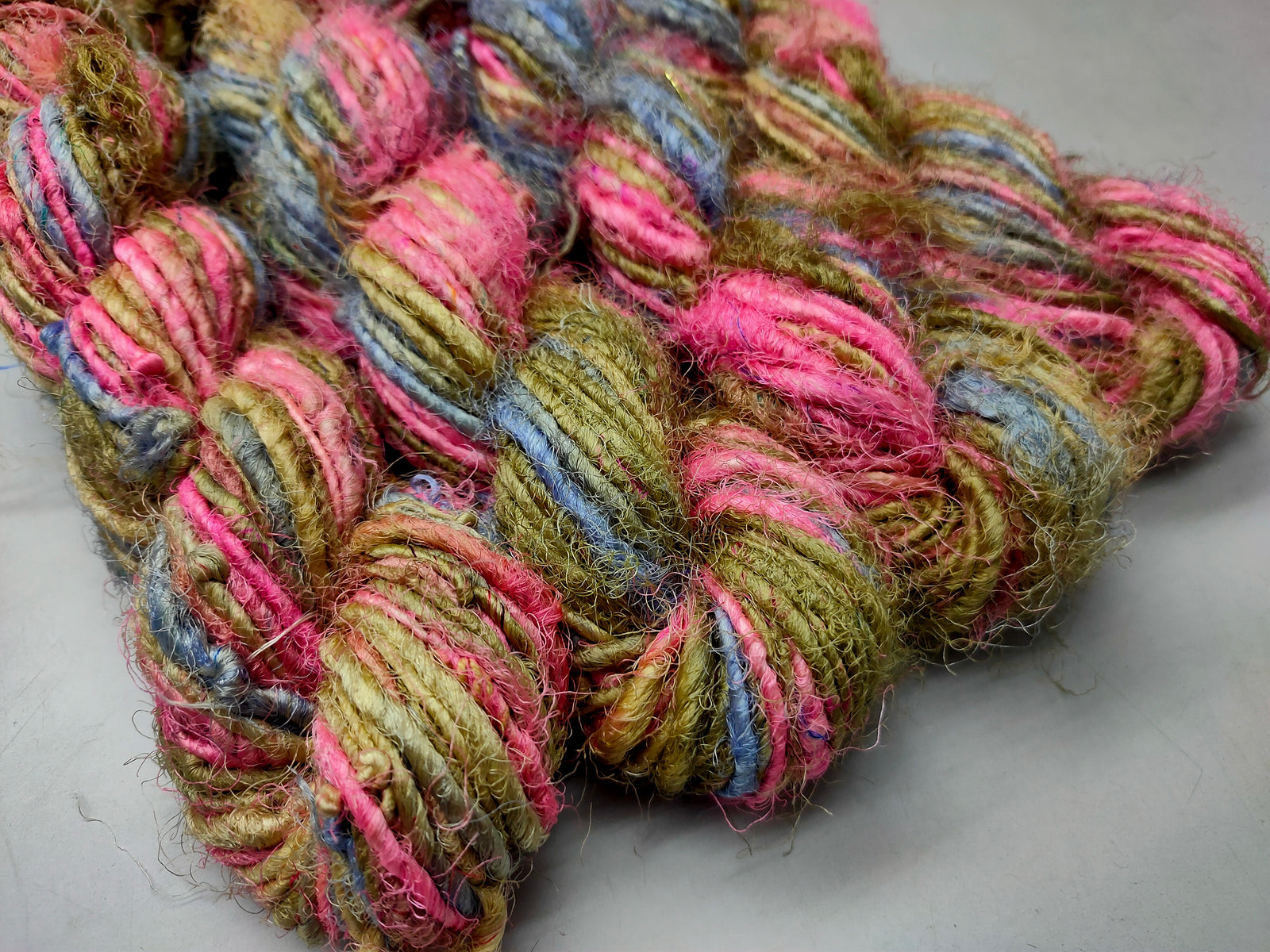 Recycled Sari Silk Yarn - Berries Salad - SilkRouteIndia