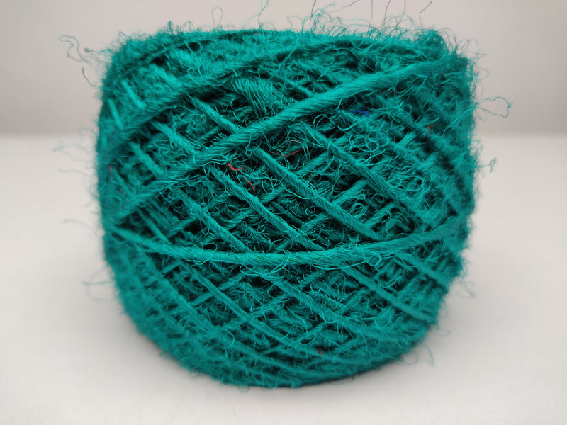 Recycled Sari Silk Yarn Prime Balls Teal