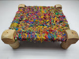 Sari Silk Footstool - SilkRouteIndia