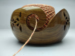 Yarn Bowl Rosewood and Crochet Hook - SilkRouteIndia