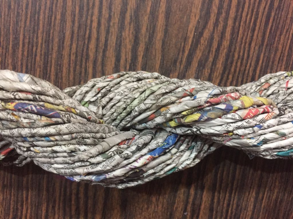 Handspun Newspaper Yarn - SilkRouteIndia