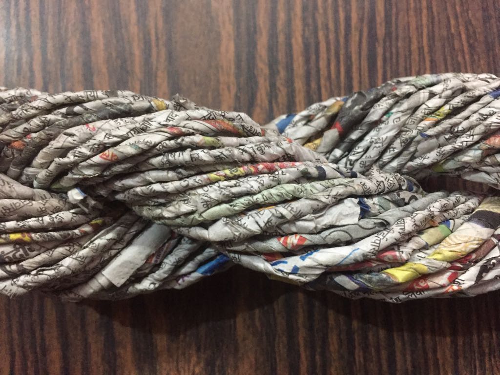 Handspun Newspaper Yarn - SilkRouteIndia