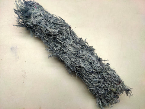 Linen Fuzzy Ribbon - Grey - SilkRouteIndia