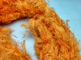 Linen Fuzzy Ribbon - Orange - SilkRouteIndia