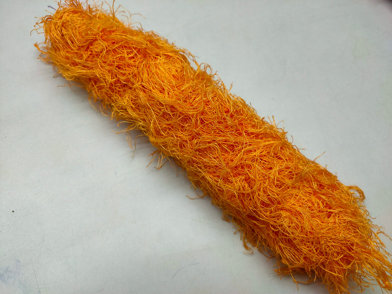 Linen Fuzzy Ribbon - Orange