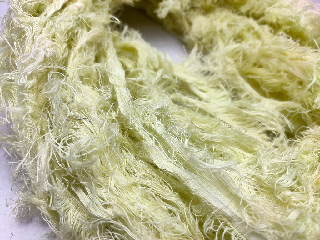 Linen Fuzzy Ribbon - Pista - SilkRouteIndia