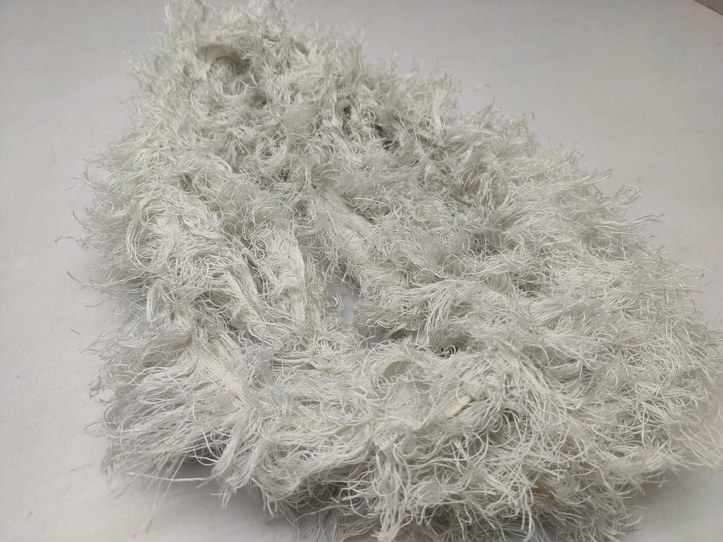 Linen Fuzzy Ribbon - Smoke - SilkRouteIndia