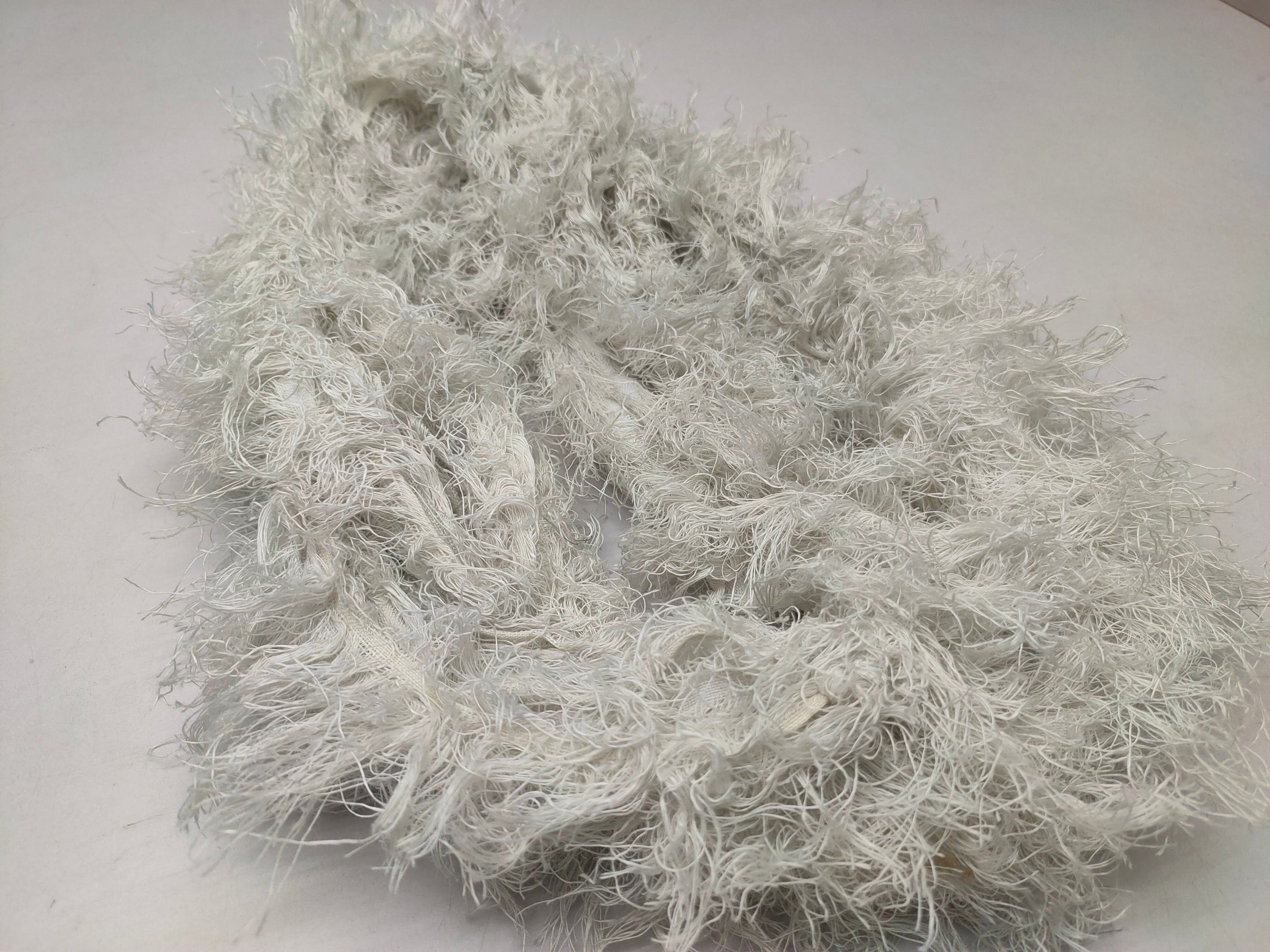 Linen Fuzzy Ribbon - Smoke - SilkRouteIndia