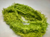 Linen Fuzzy Ribbon - Sheen Green - SilkRouteIndia